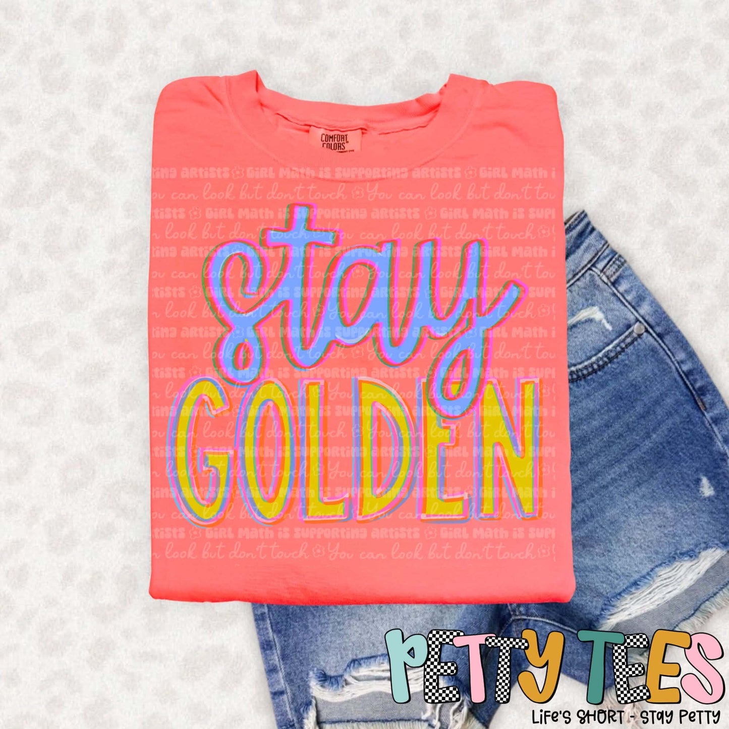 Stay Golden/ NEON RED ORANGE