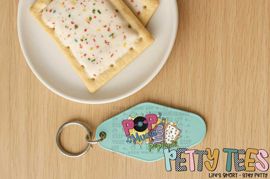 Pop Music and PopTarts Hotel Keychain