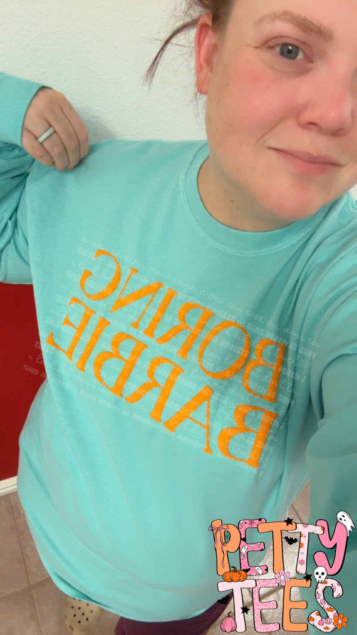 Boring Barbie Puff Print/ Chalky Mint