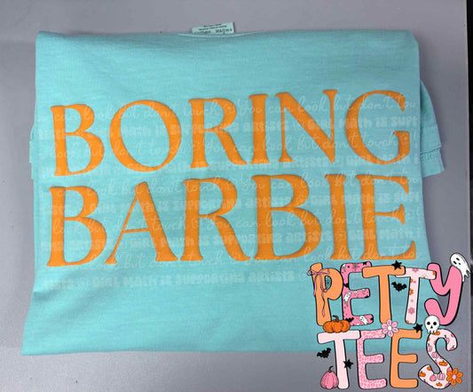 Boring Barbie Puff Print/ Chalky Mint
